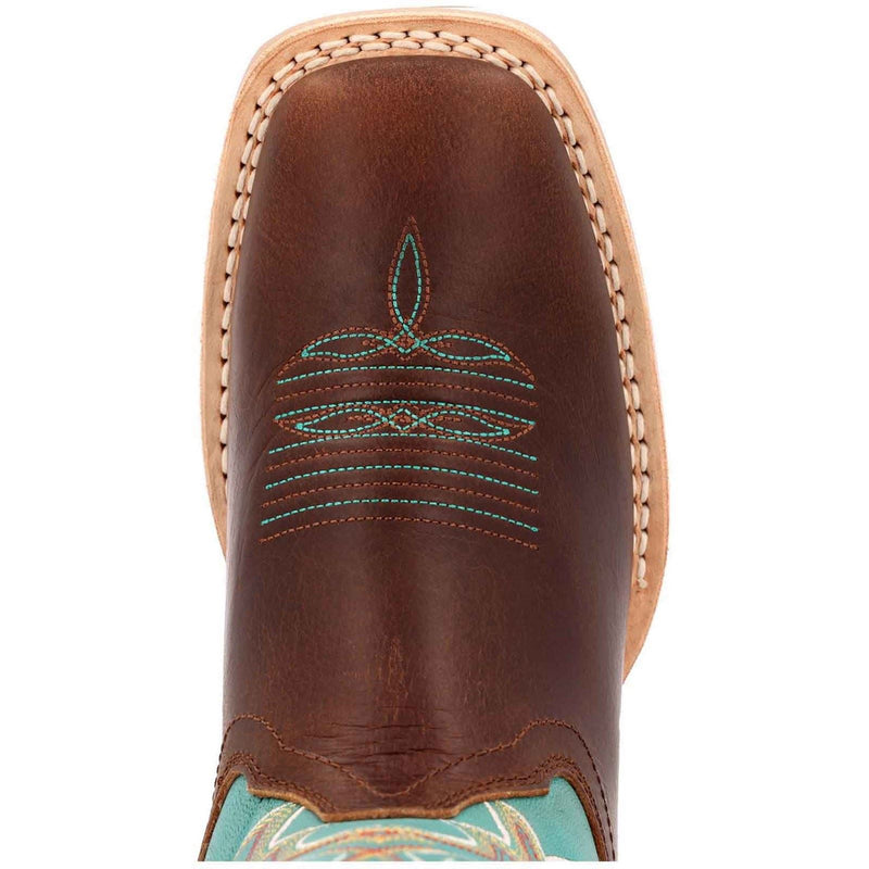 Durango Lady Rebel Pro Damenstiefel Aus Leder In Bay Braun/Arctic Blau