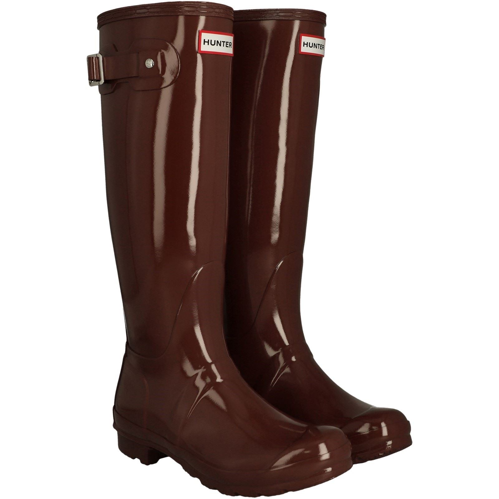Hunter Original Tall Gloss Gummistiefel Für Damen In Gedämpftem Beerenfarben