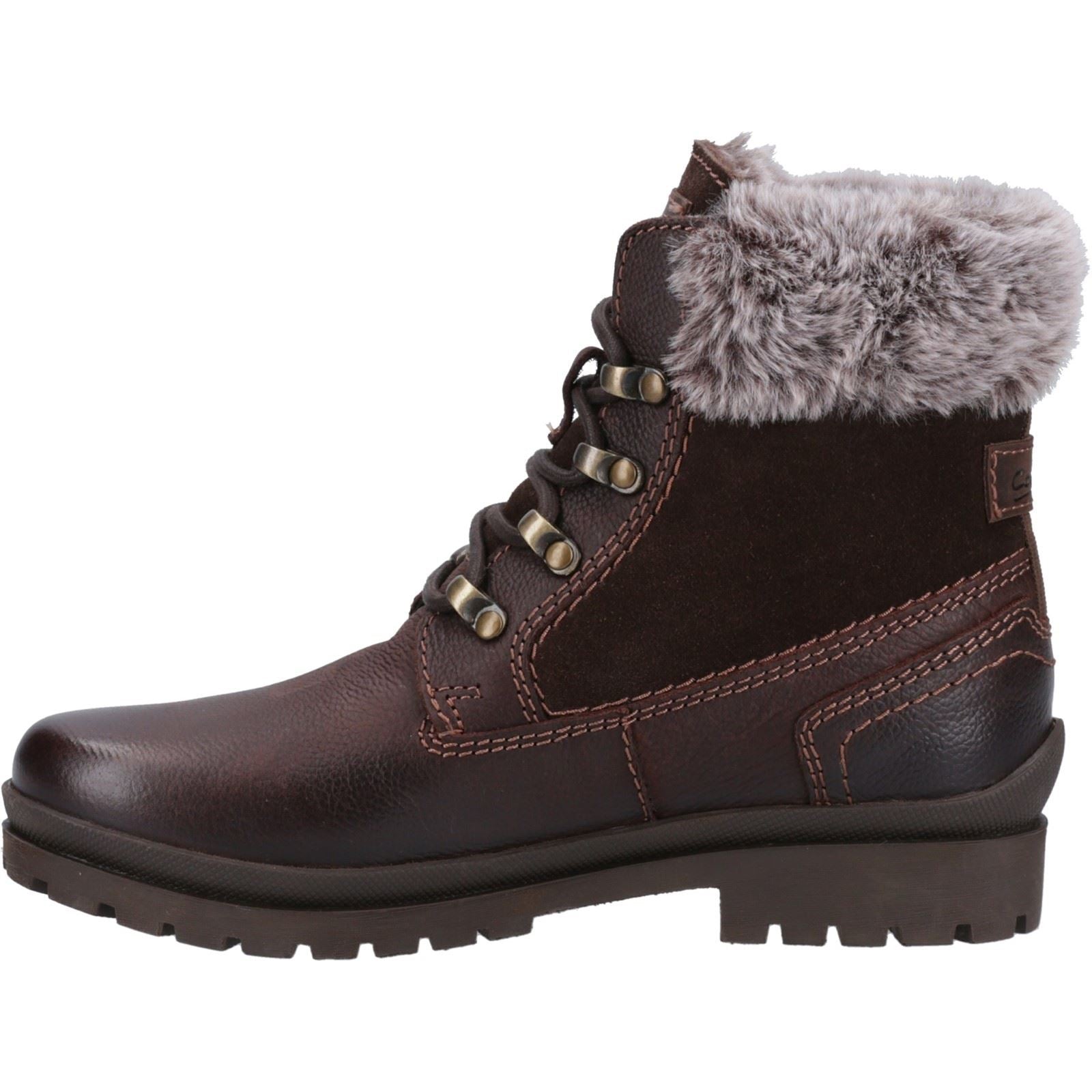 Cotswold Evenlode Damenstiefel aus braunem Leder für den Winter