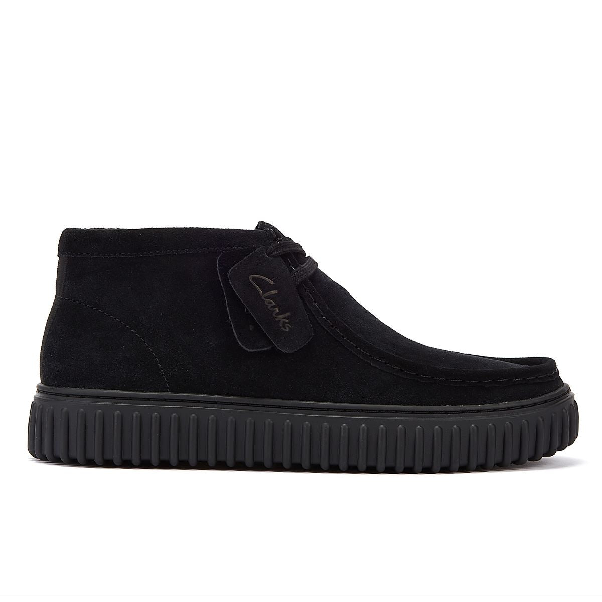 Clarks Main Torhill Hi Wildleder Herrenstiefel In Schwarz