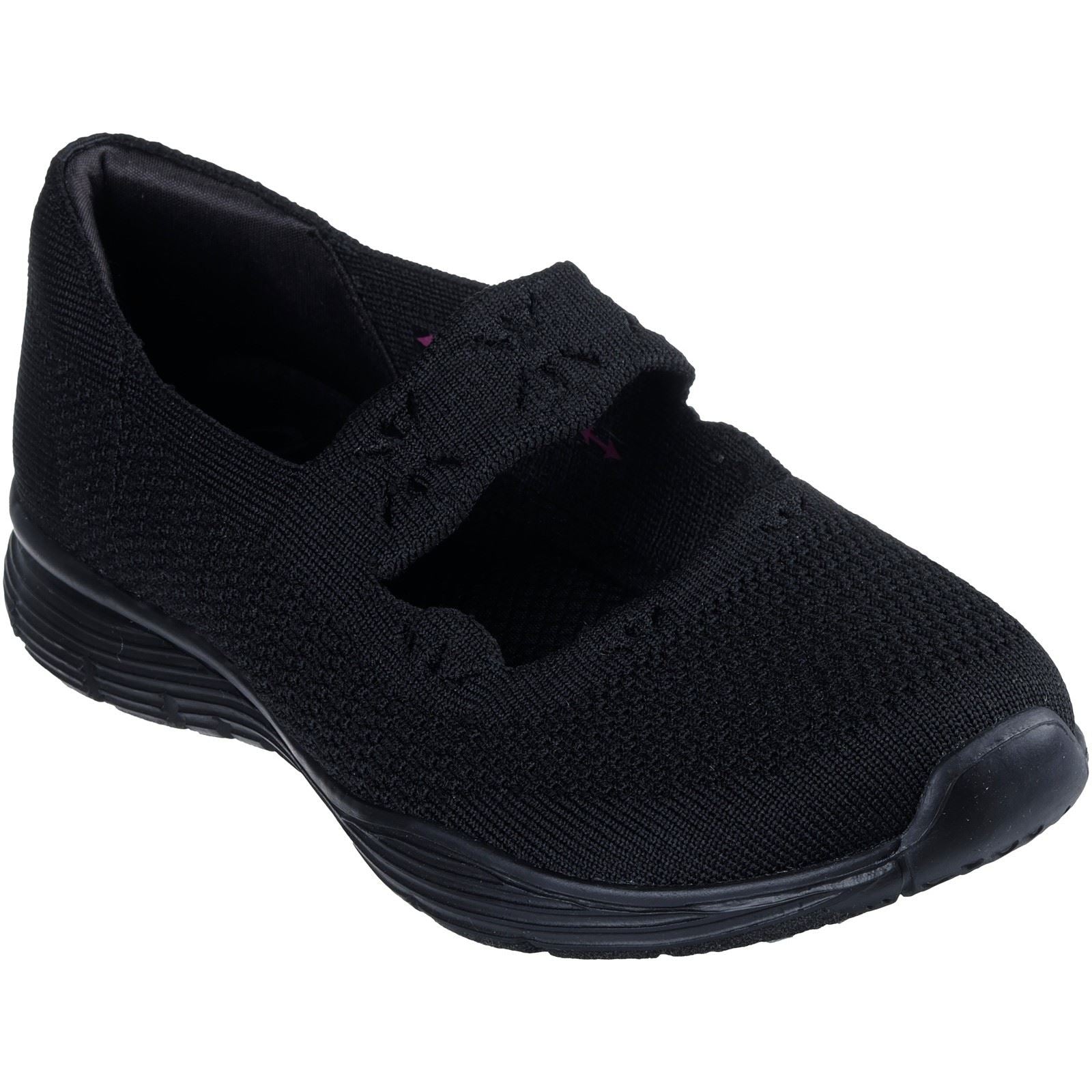 Skechers Seager Cute N' Coy Damen Sneaker In Schwarz Aus Textil