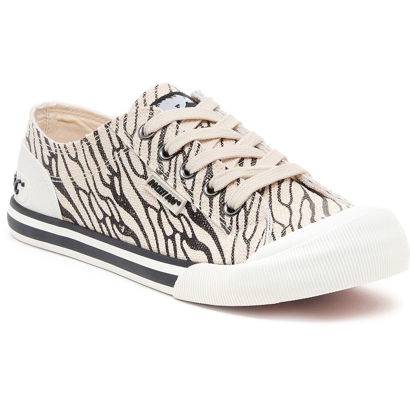 Rocket Dog Jazzin Wales Baumwoll Damenschwarze Turnschuhe