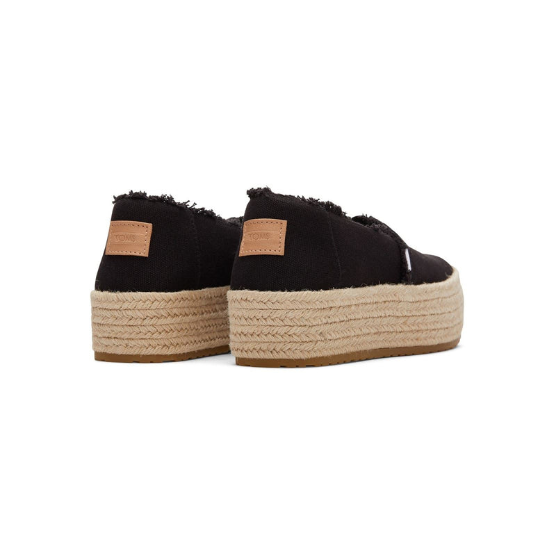 TOMS Valencia 100% Baumwolle Damen-Schwarze Farbespadrilles
