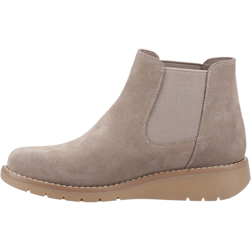 Hush Puppies Leonie Damen Wildleder Stiefeletten in Taupe Flach