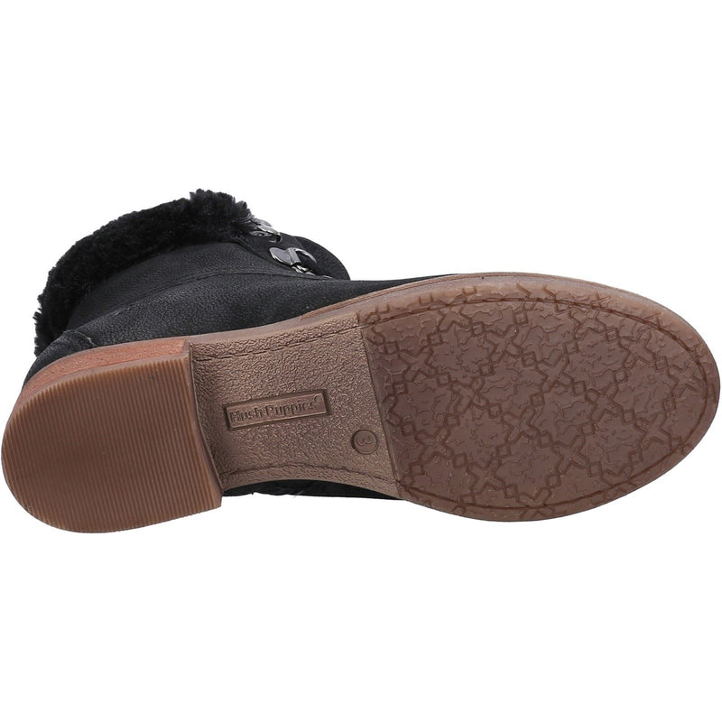 Hush Puppies Effie Damenstiefel Aus Kunstpelz In Schwarz