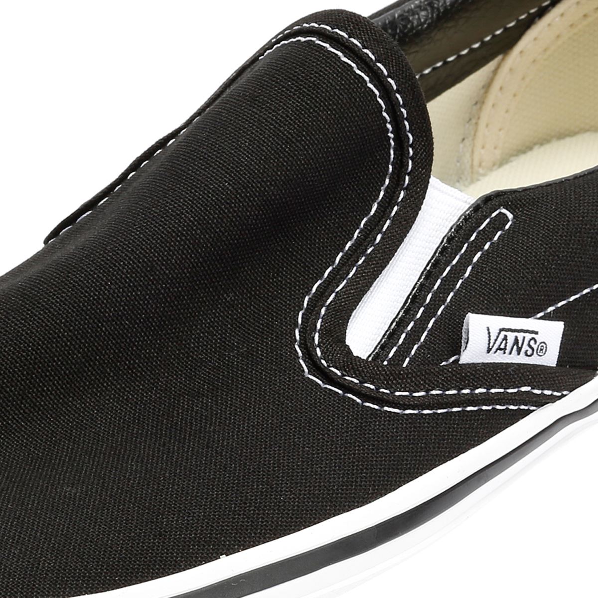 Vans Classic Slip-On Leinwand Schwarze Turnschuhe