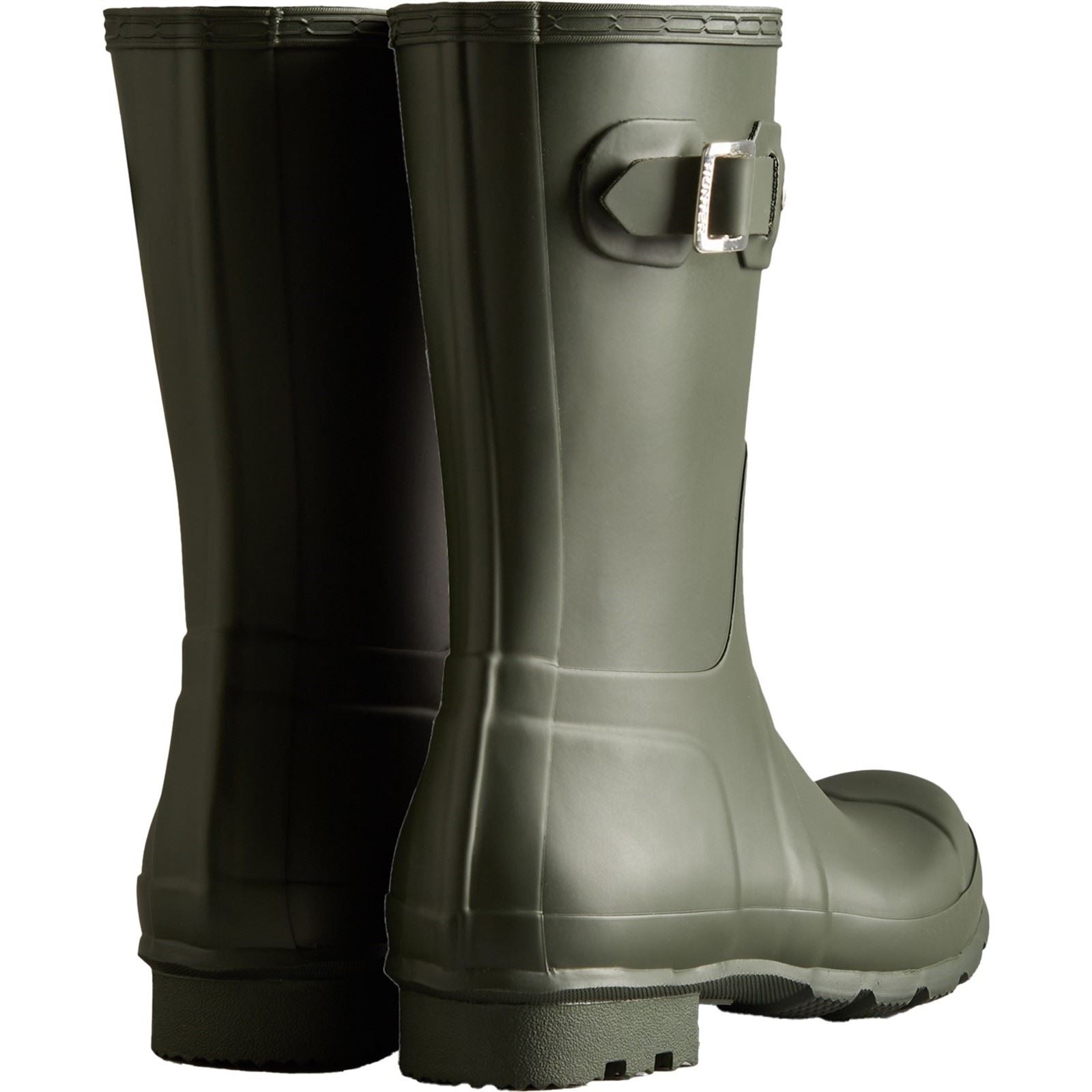 Hunter Original Short Wellington Boots Herren Gummistiefel In Dunkeloliv