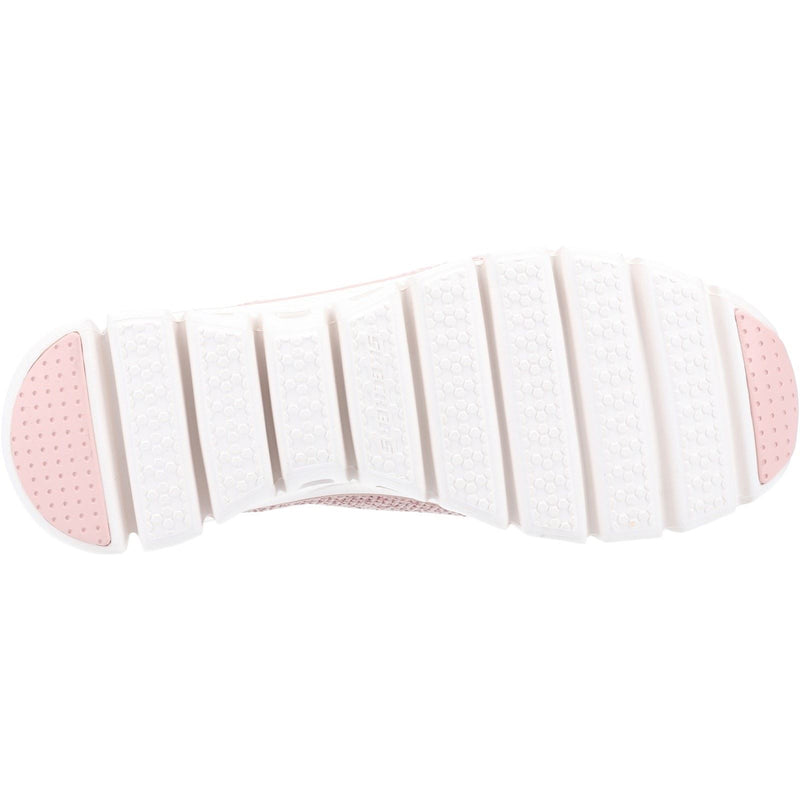 Skechers Glide Step Textil Damen Rosa Sneakers