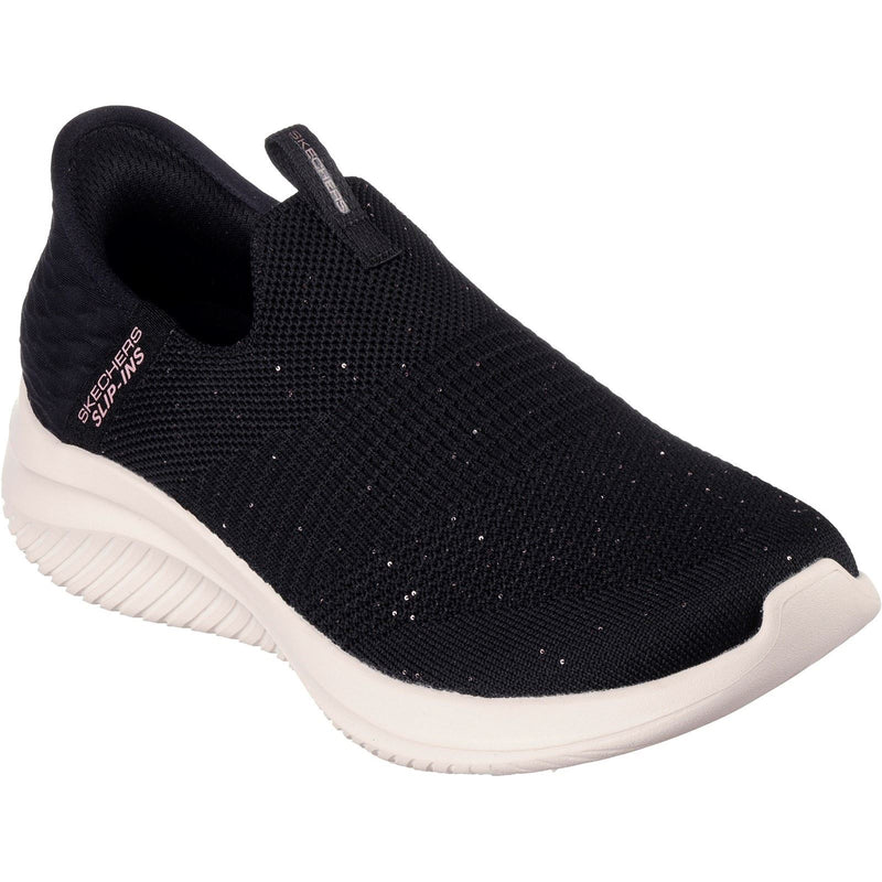 Skechers Ultra Flex 3.0 Textile Damen Sneaker In Schwarz/Roségold