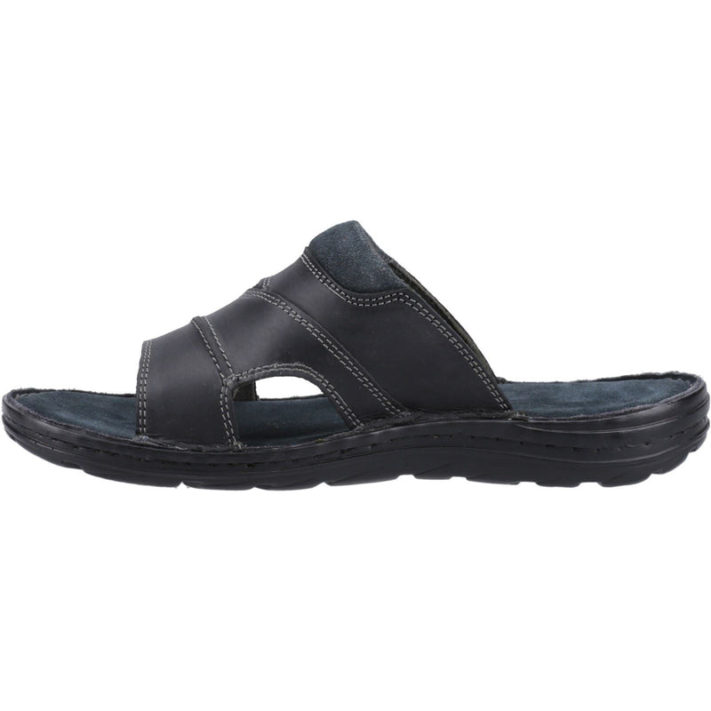 Hush Puppies Archer Herren Sandalen Aus Schwarzem Leder