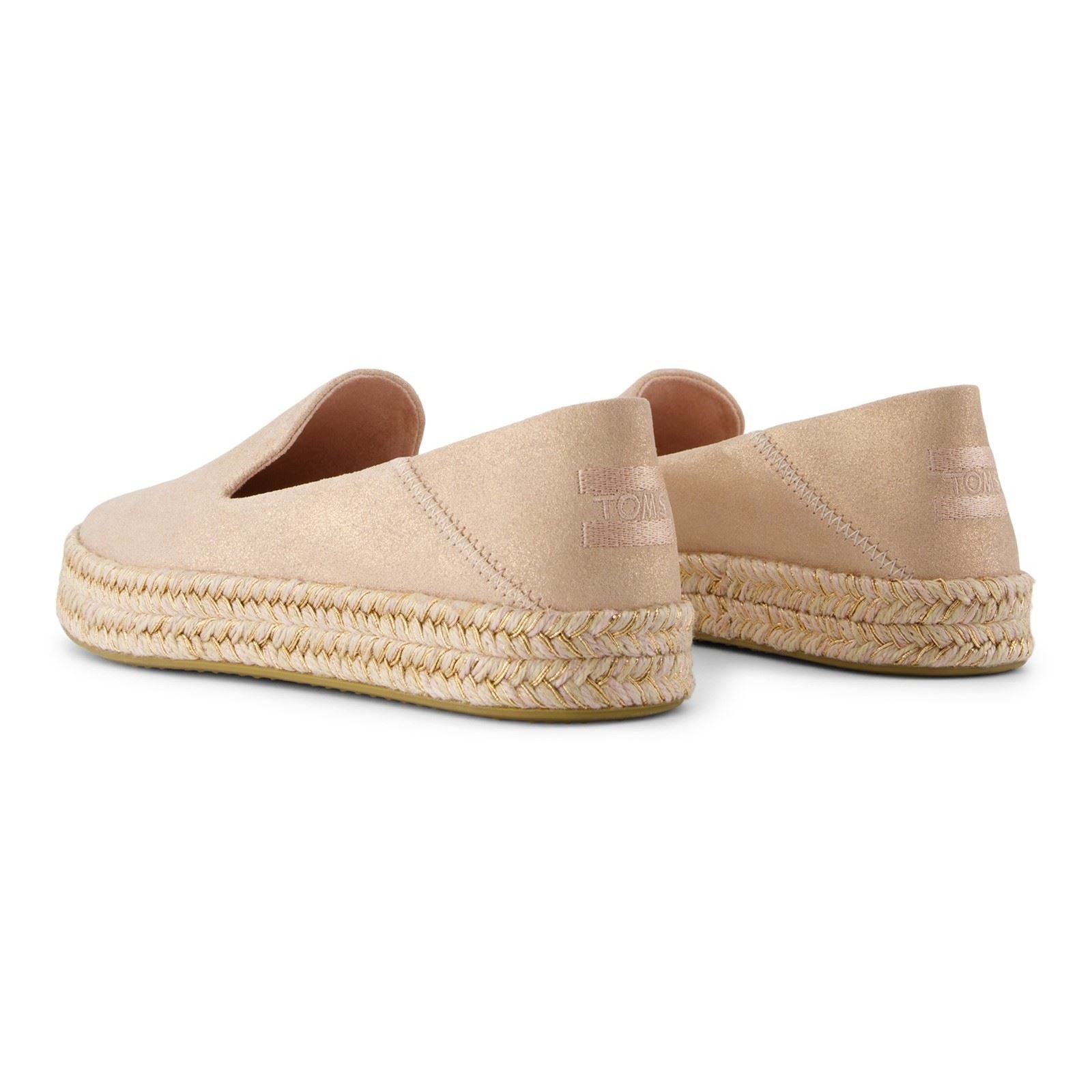 TOMS Carolina Damen Espadrilles Aus Leder In Blassrosa