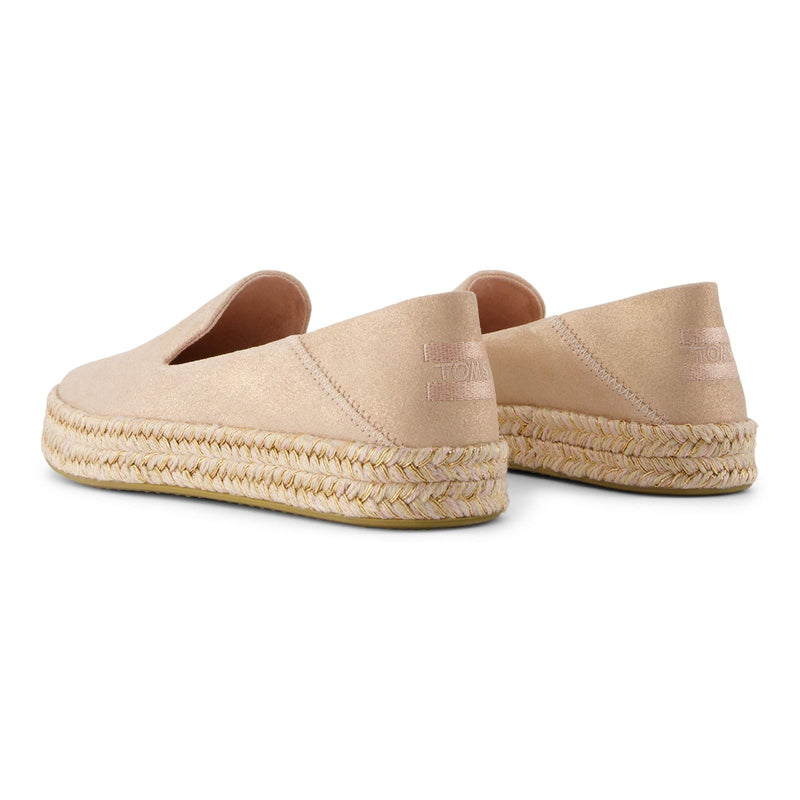 TOMS Carolina Damen Espadrilles Aus Leder In Blassrosa