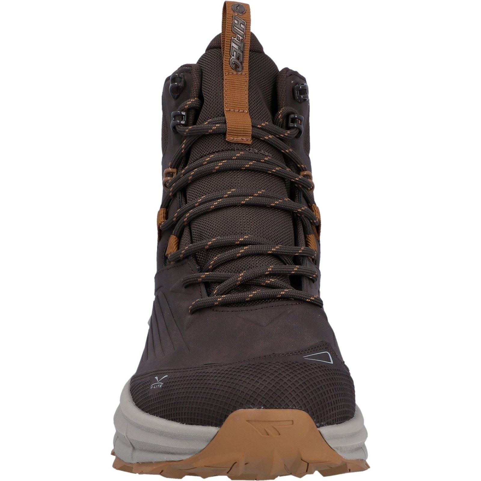 Hi-Tec Fuse Trek Mid Polyester Herren Wanderstiefel In Stahl/Anthrazit/Hellgelb