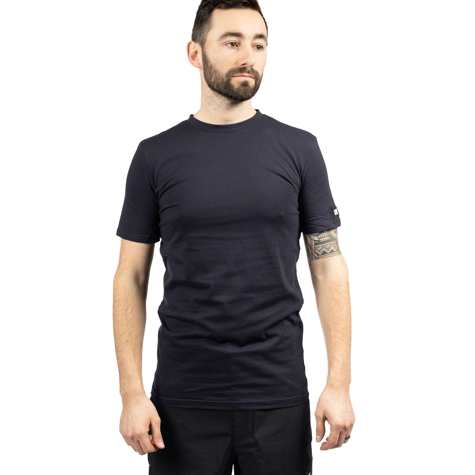 Caterpillar Essentials Short Sleeve Baumwoll Herrenblaue T-Shirts Mit Kurzen Ärmeln