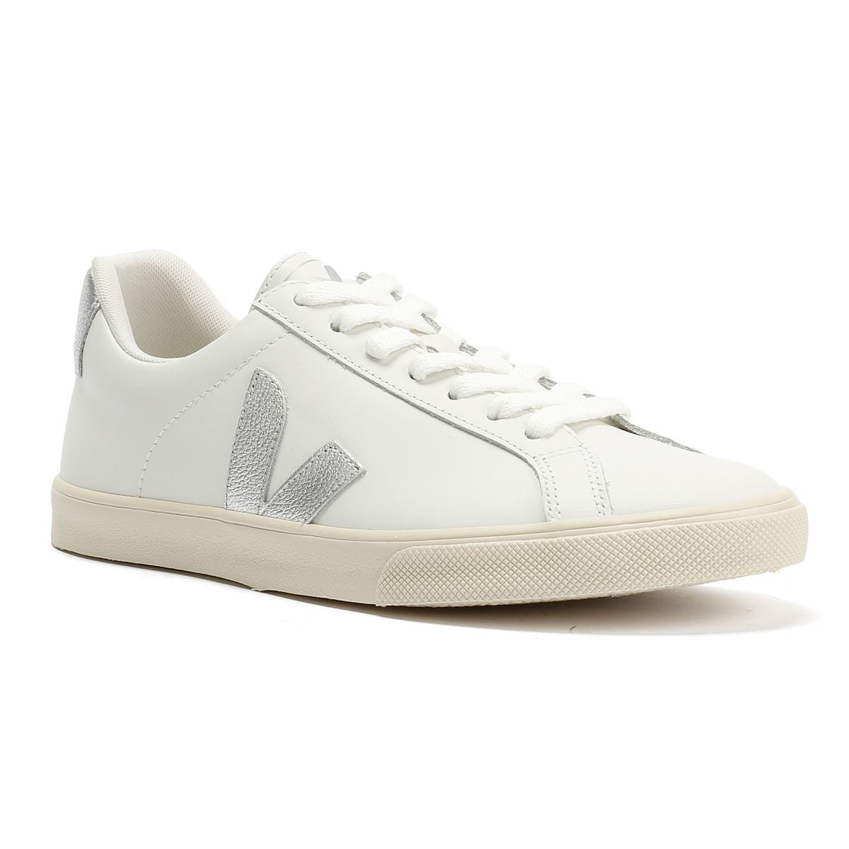 Veja Esplar Leder Damen Weiße Sneakers