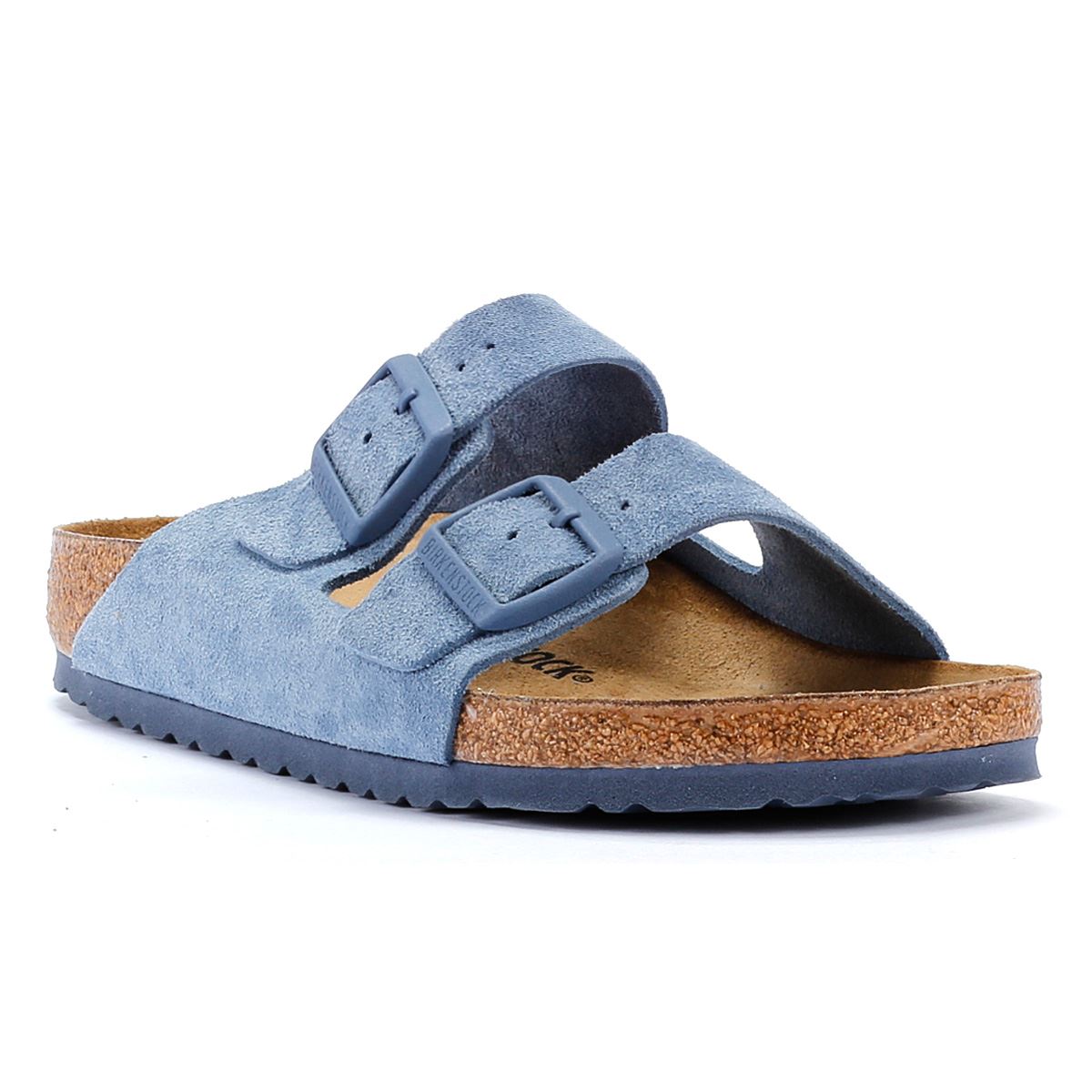 Birkenstock Arizona Elementarblaue Wildledersandalen