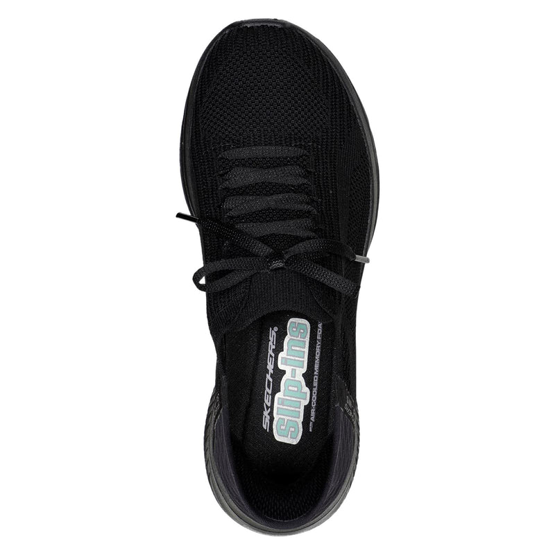 Skechers Ultra Flex 3.0 Brilliant Path Textile Damen-Sneaker In Schwarz