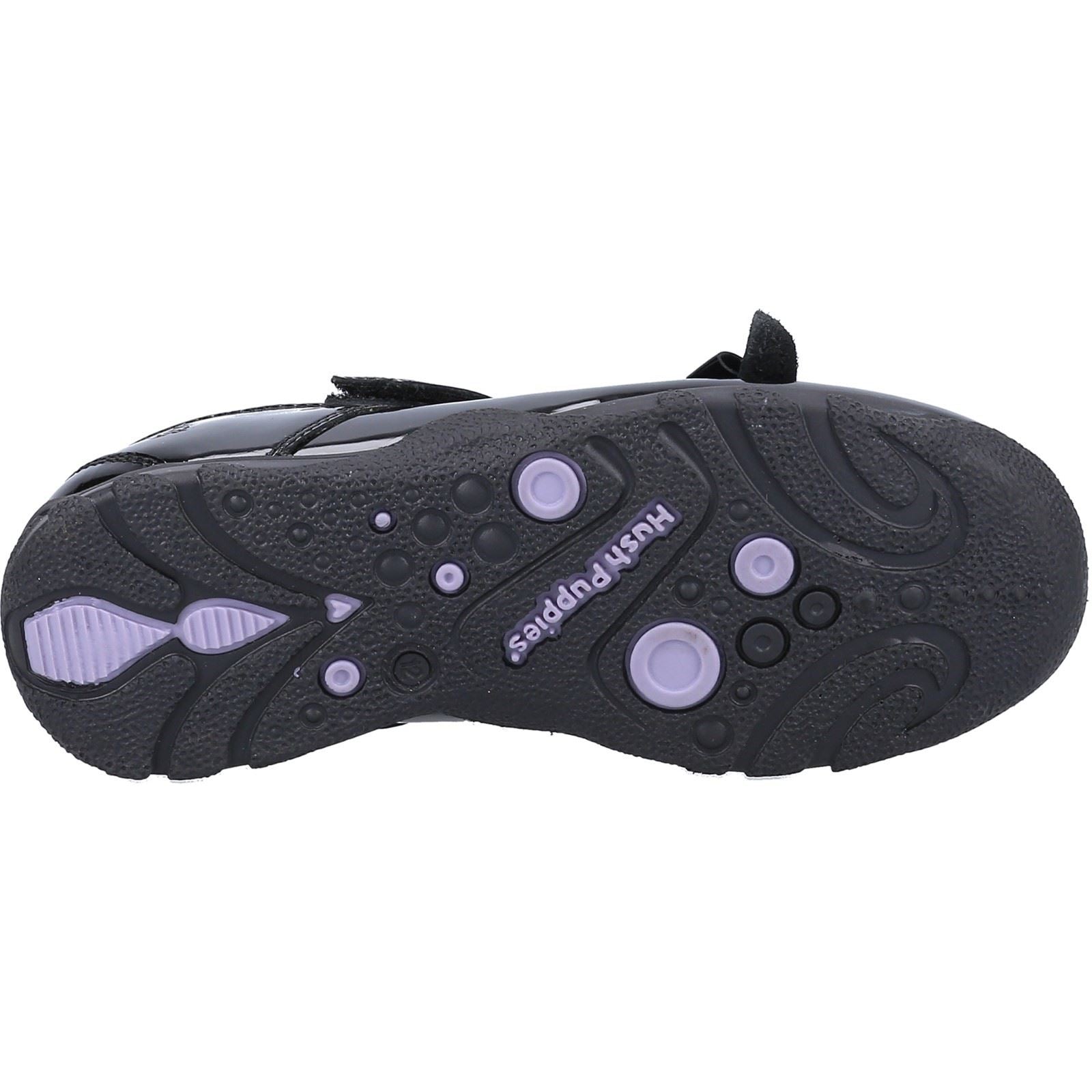 Hush Puppies CARRIE SCHOOL SHOE JNR Mädchenschuhe Aus Schwarzem Leder