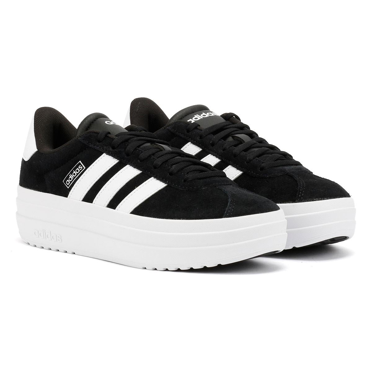 Adidas VL Court Bold Damen Sneaker Aus Schwarzem Leder
