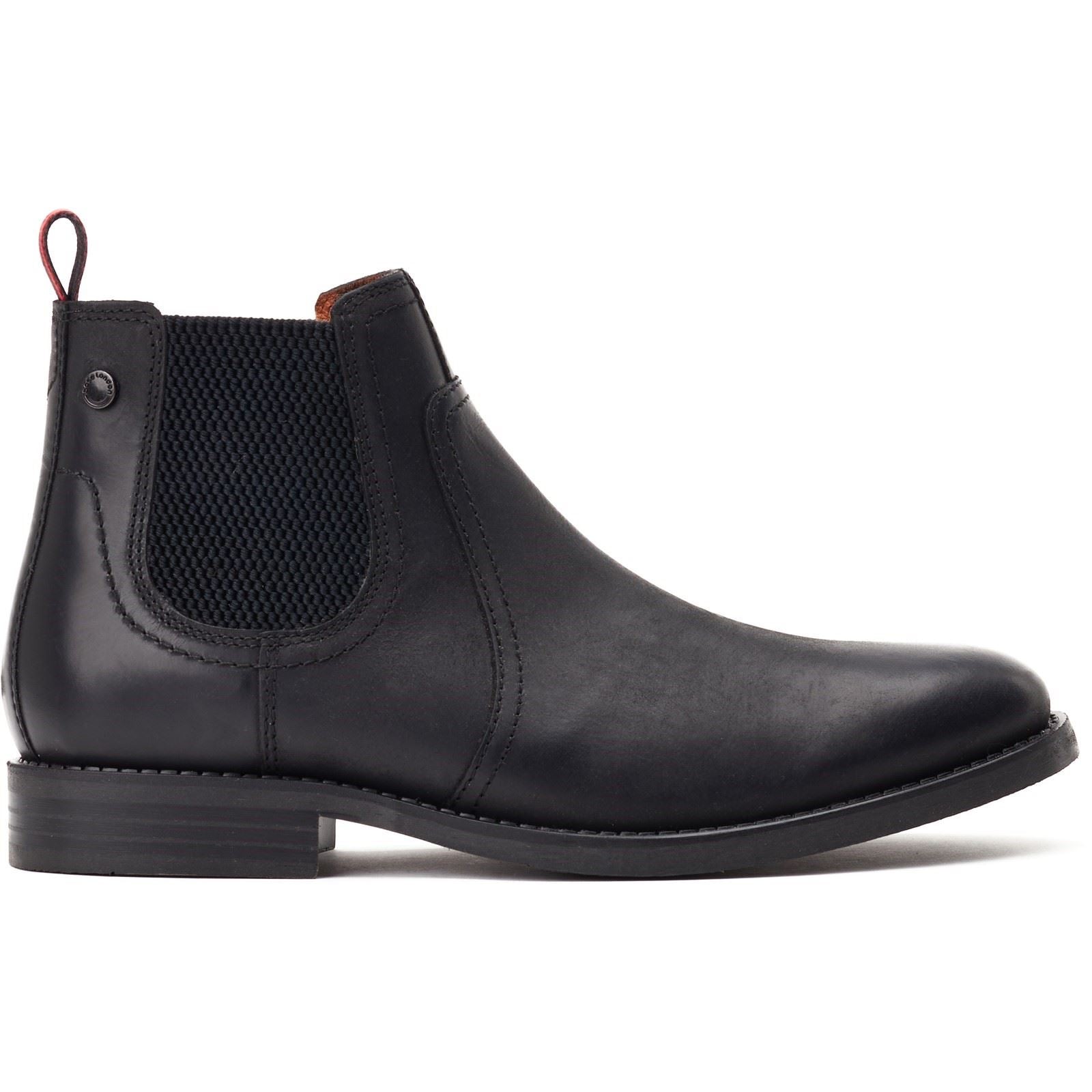 Base London Bateman Leder Herren Schwarze Stiefel