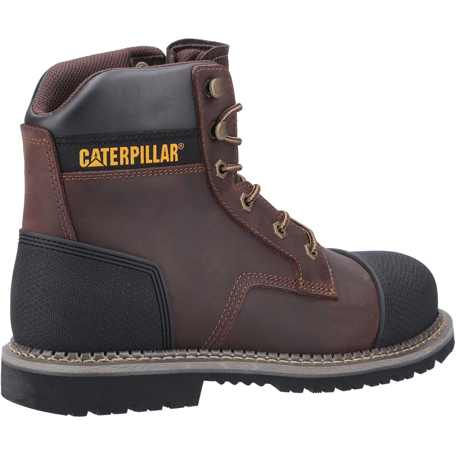 Caterpillar Powerplant S3 Leder Braune Sicherheitsstiefel