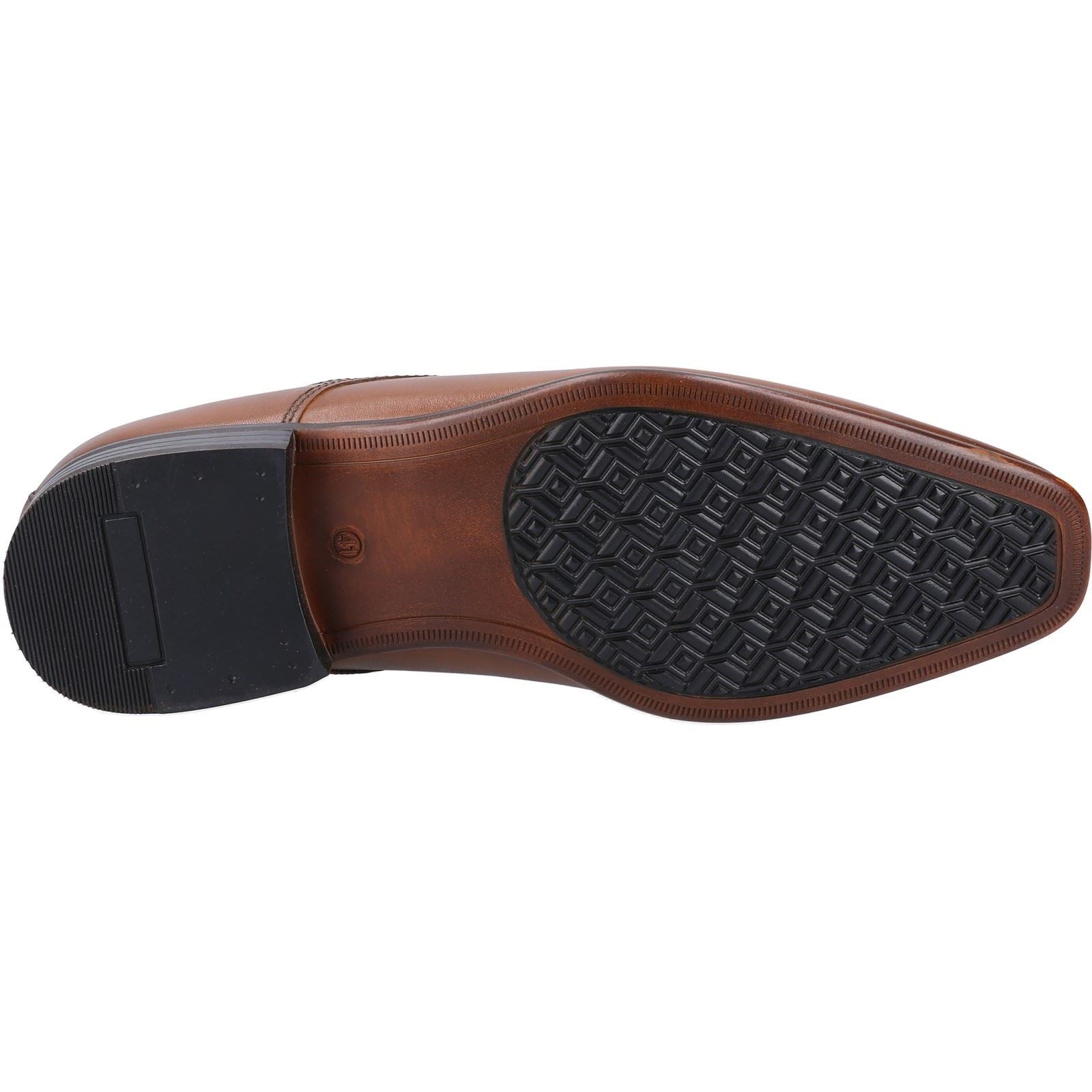 Base London Seymour Leder Herren Oxford Schuhe In Verbranntem Braun.