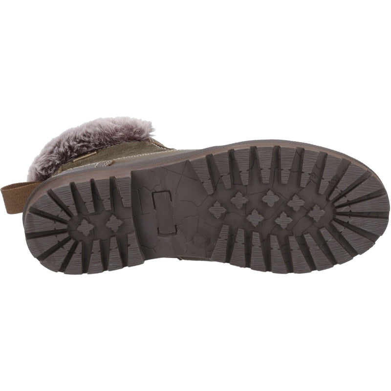 Cotswold Evenlode Leder Damen Khaki Winter Knöchelstiefel
