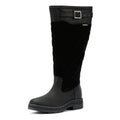 Barbour Oak Tall Damenstiefel Aus Schwarzem Wildleder