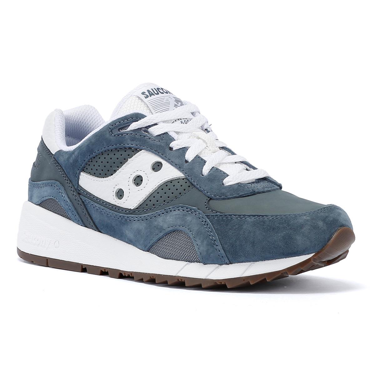 Saucony Shadow 6000 Marineblau/Weiße Wildleder-Sneakers