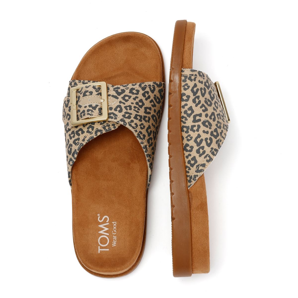 TOMS Marin Slide Textile Damen Sandalen In Beige
