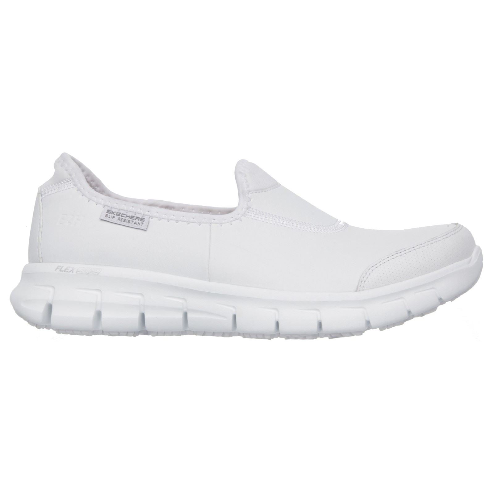 Skechers Workwear Sure Track Damen Sneaker Aus Weißem Leder