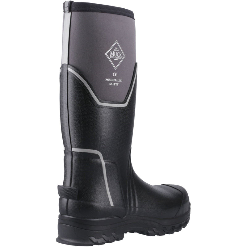 Muck Boots Grit S5 Herren Gummistiefel in Schwarz/Grau