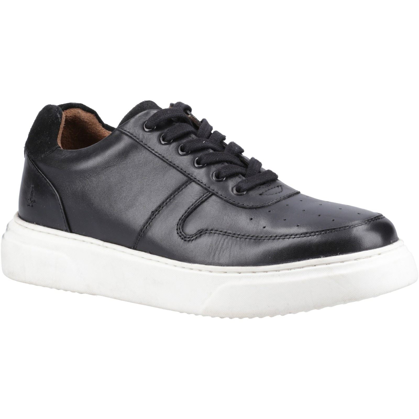 Hush Puppies Wyatt Herren Schwarz Leder Sneaker