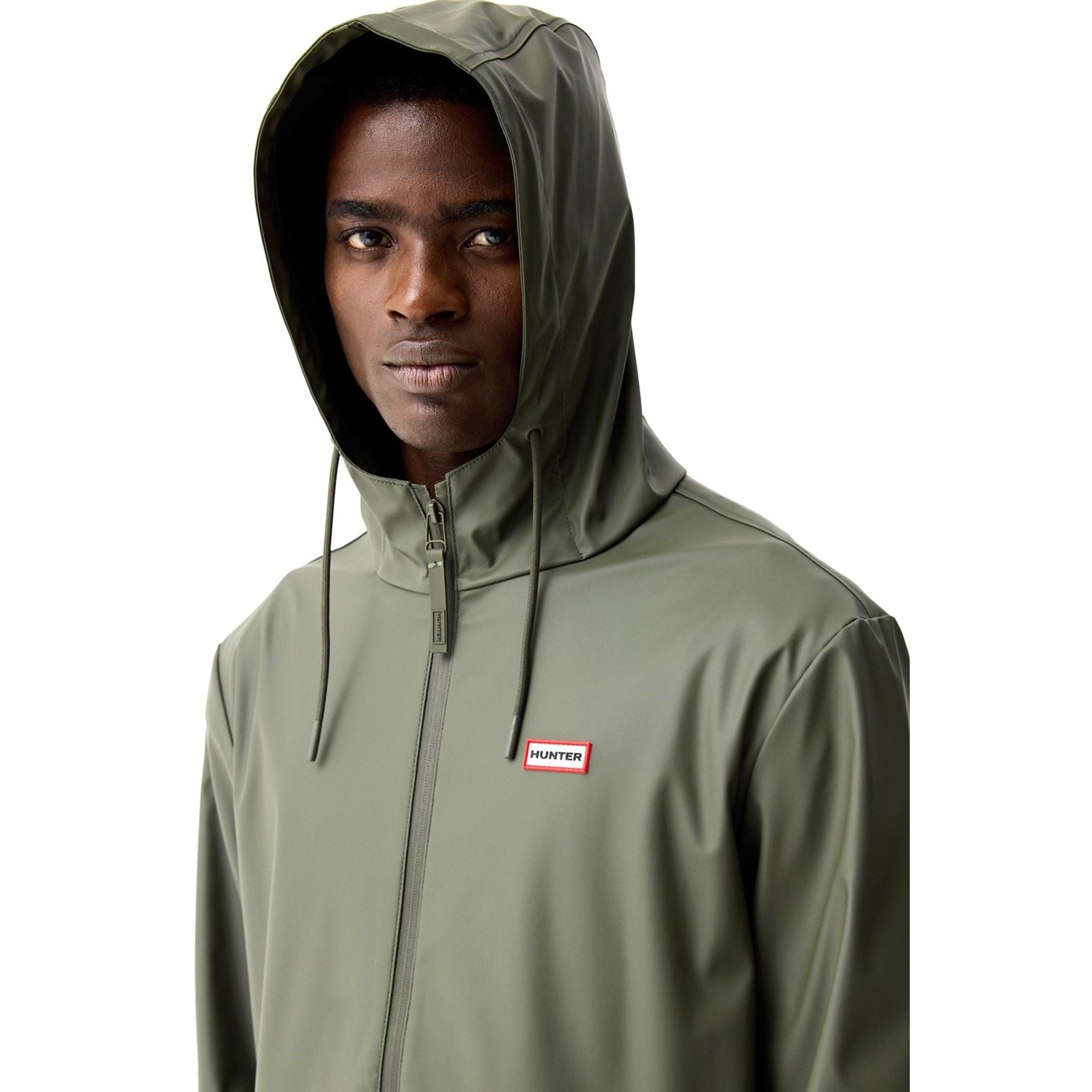 Hunter Andrea PU Rain Coat Unisex Erwachsene Grüner Regenmantel