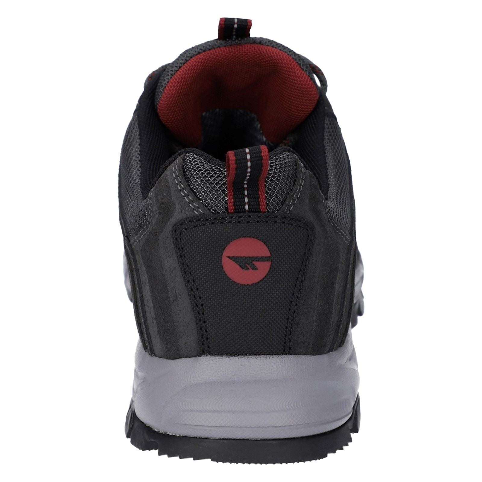 Hi-Tec Auckland Lite Herren Wanderschuhe Aus Leder In Graphitgrau/Dunkelrot