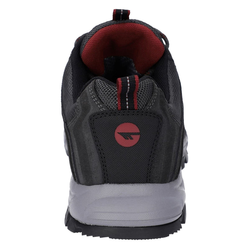 Hi-Tec Auckland Lite Herren Wanderschuhe Aus Leder In Graphitgrau/Dunkelrot