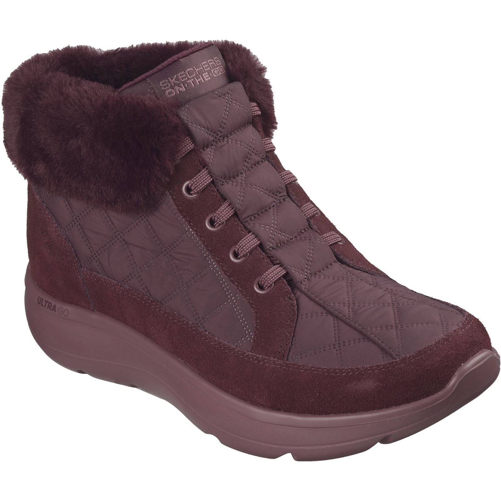 Skechers On-The-Go Encore Elisa Textil Damen Burgundy Winter Stiefeletten