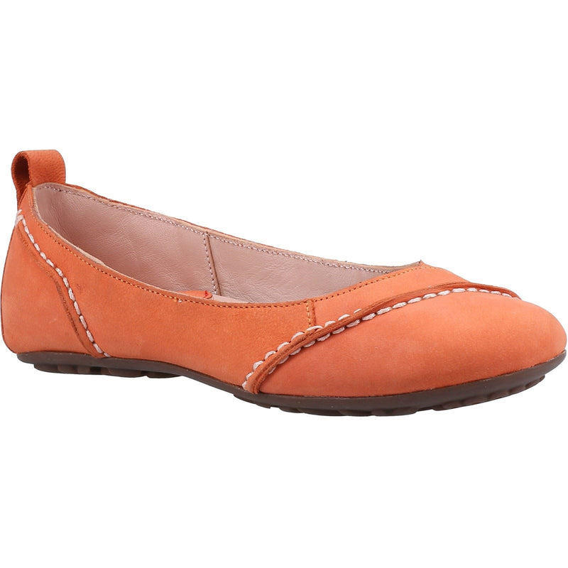 Hush Puppies Janessa Leder Damen Korallen Flats