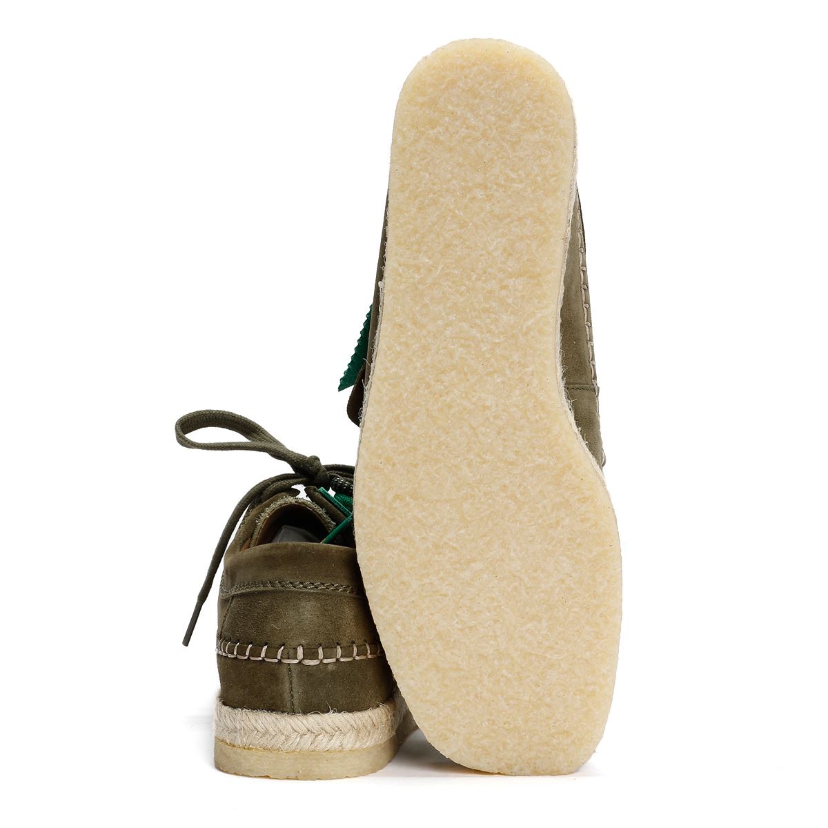 Pompeii X Clarks Weaver Herren Wildleder Schnürschuhe In Grün
