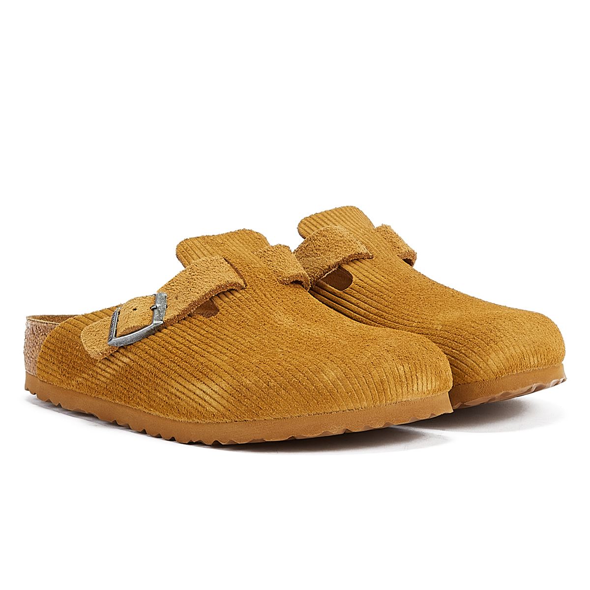 Birkenstock Boston Kord Cord Braun Clogs