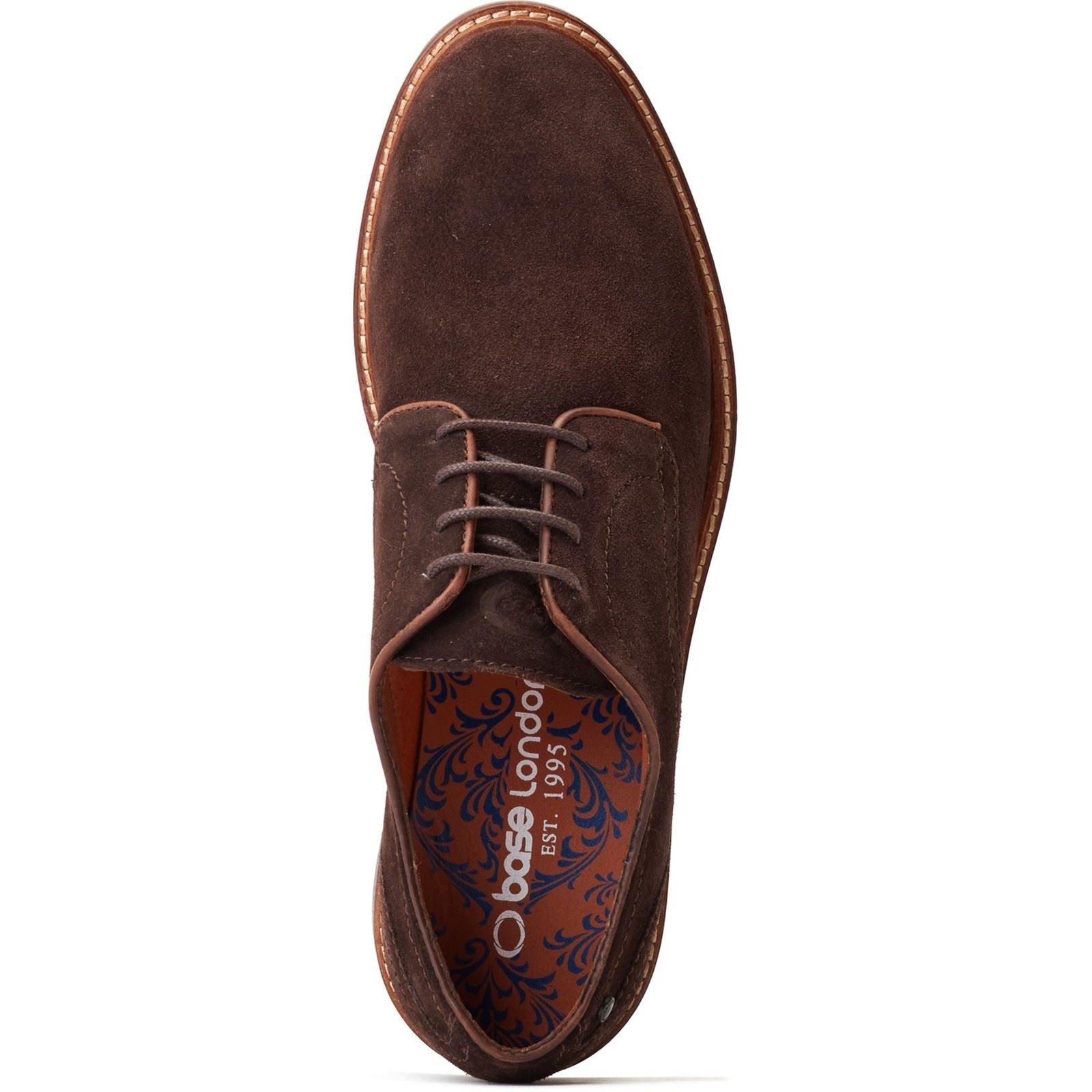 Base London Mawley Leder Herren Oxford Schuhe In Verbranntem Braun