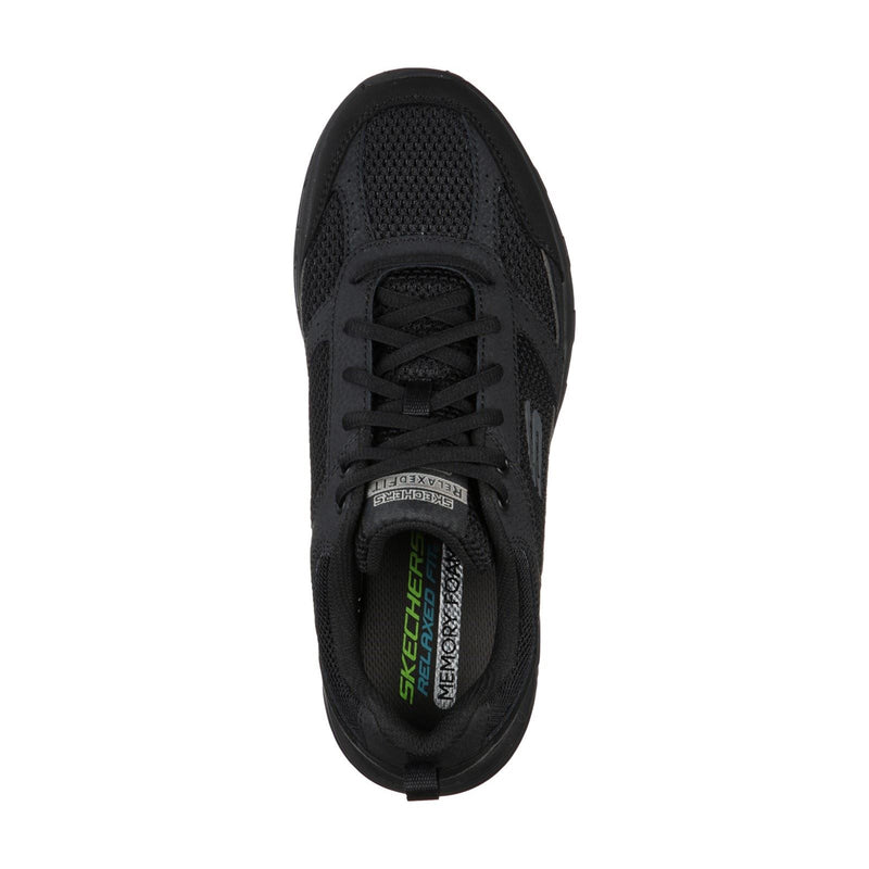 Skechers Oak Canyon Verketta Schwarze Farbe Ledersneaker Für Herren