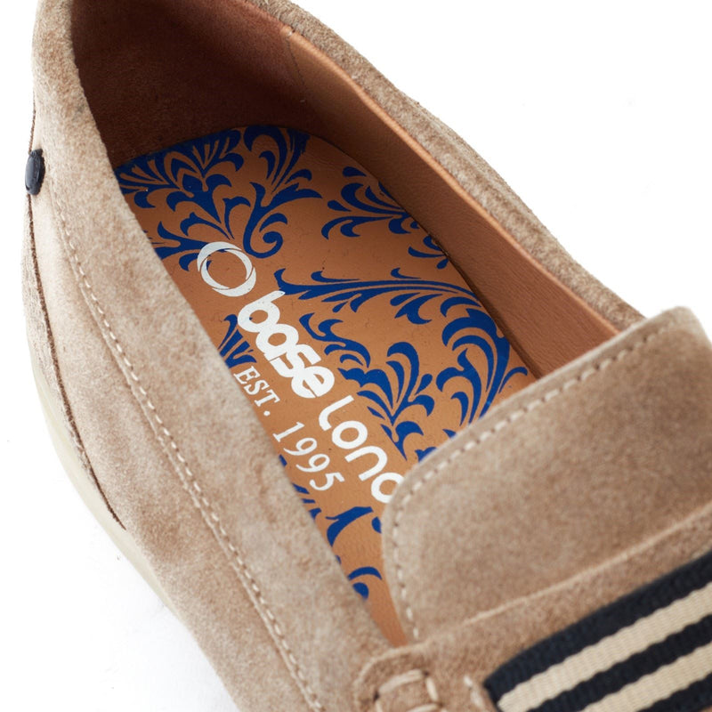 Base London Drum Leder Herren Sand Loafers