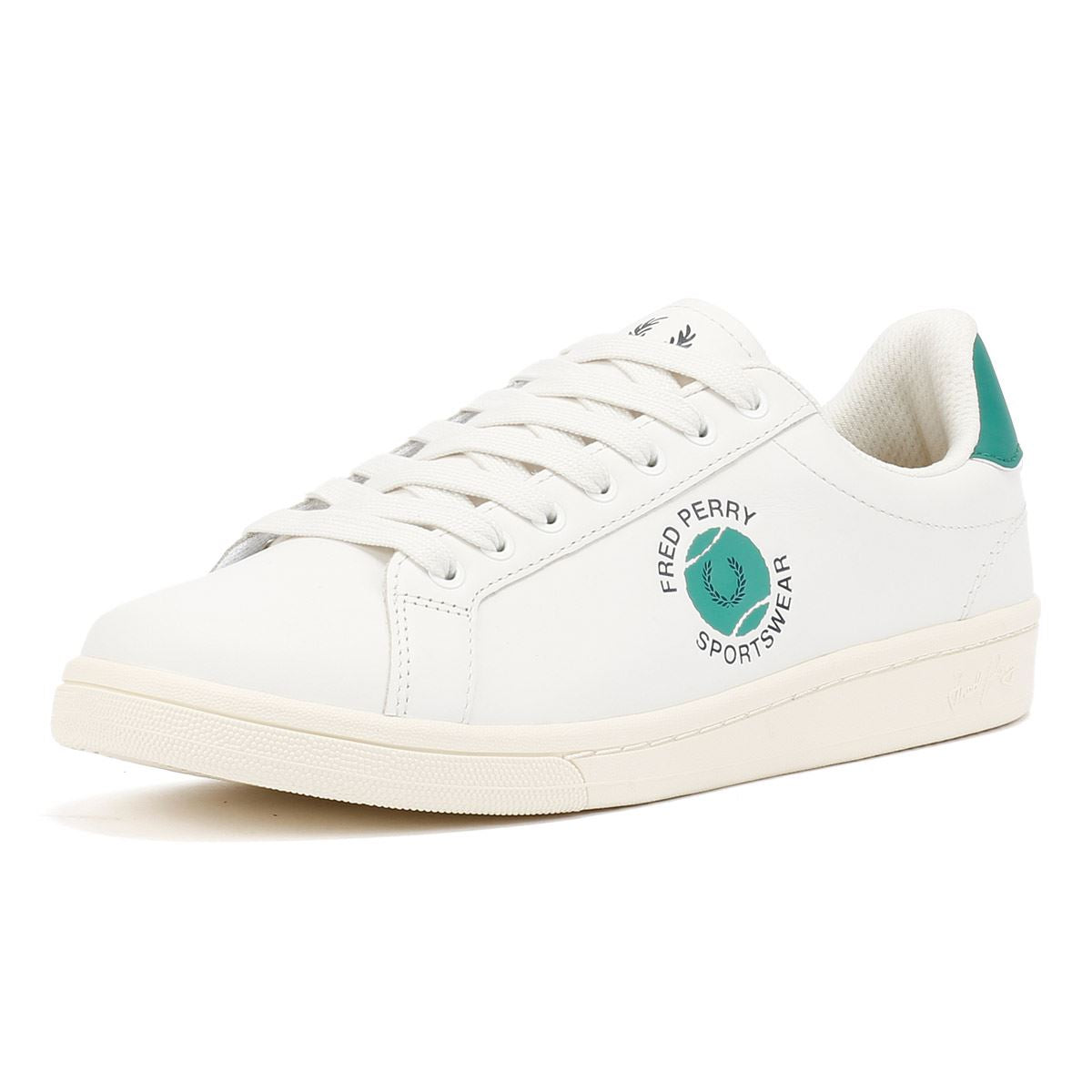 Fred Perry Tennis Cupsole Leder Herren Weiße Sneakers