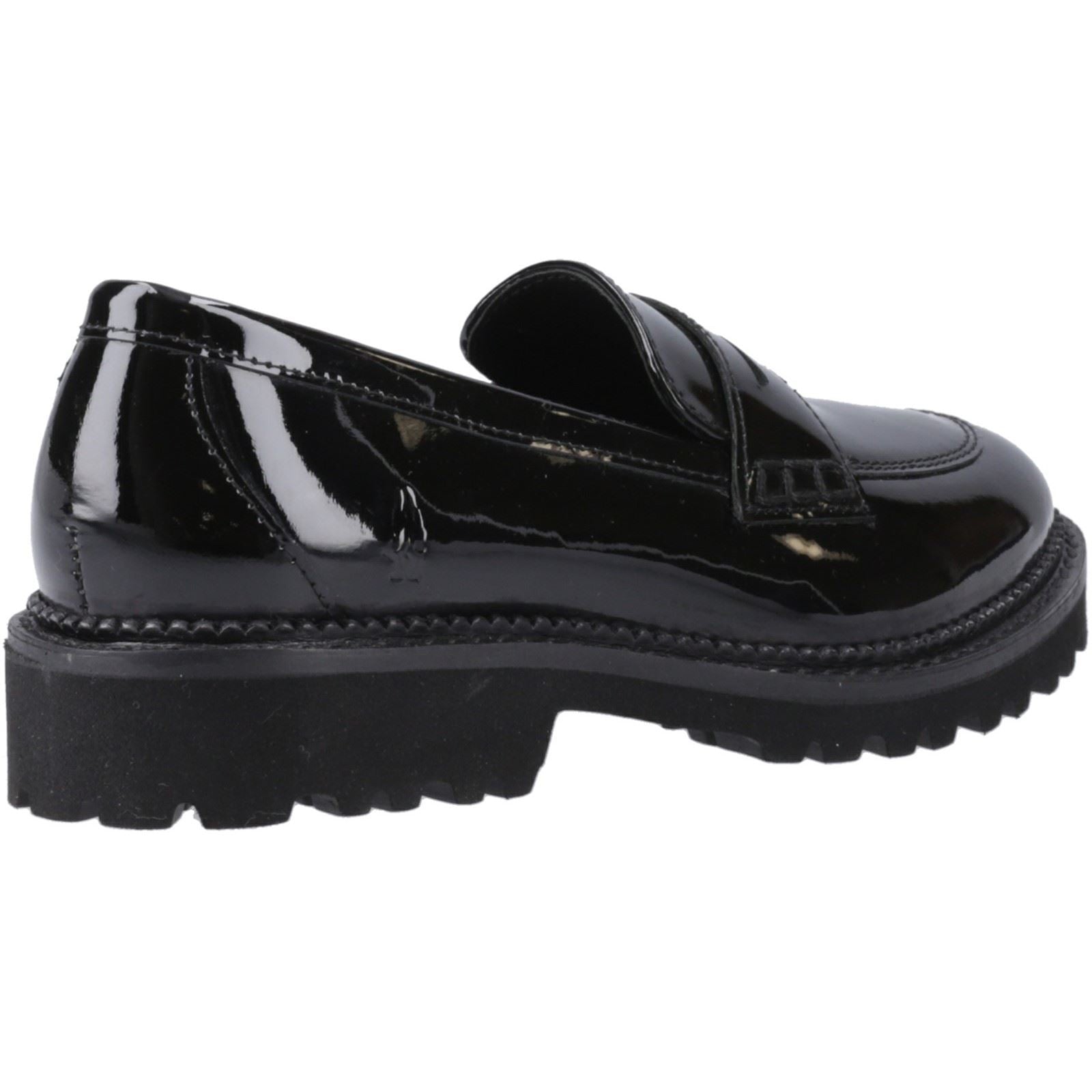 Hush Puppies Grazia Mädchenschwarze Slipper Aus Leder