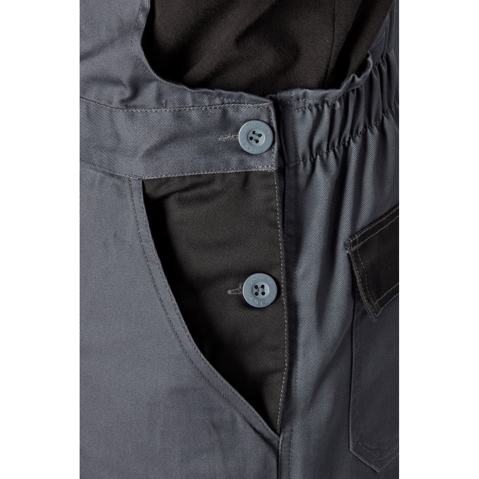 Dickies Everyday Bib and Brace Polyester Herren Grauer Arbeitsoverall