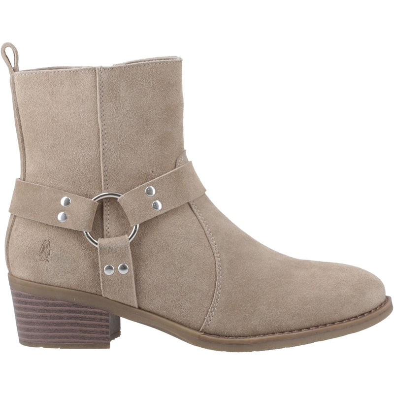 Hush Puppies Iria Damen Wildleder Stiefeletten mit Absatz in Taupe