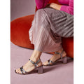 Hush Puppies Nalani Damen Sandalen aus Leder in Zinnfarben