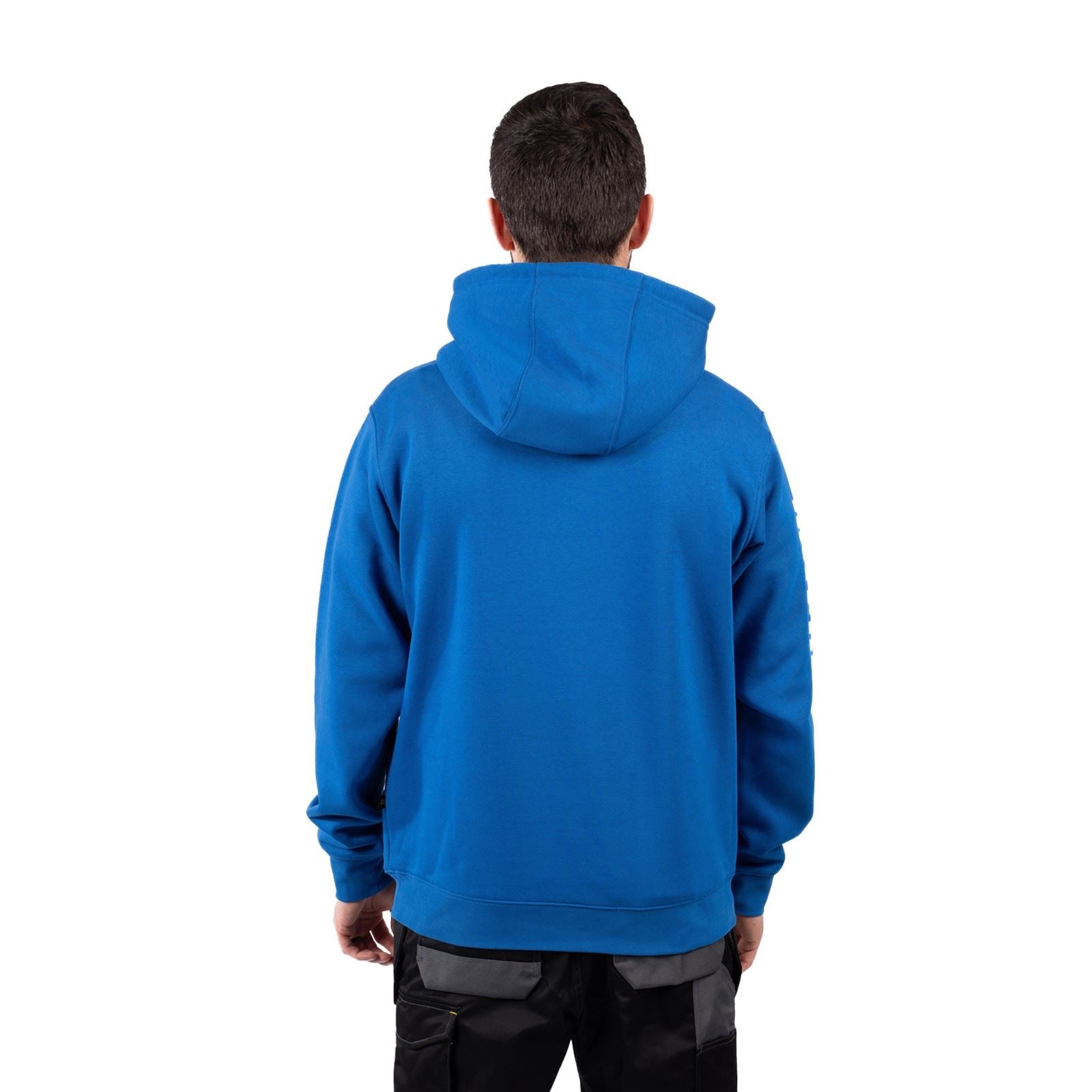 Caterpillar Trademark Banner Baumwoll Herrenblauer Kapuzensweatshirt