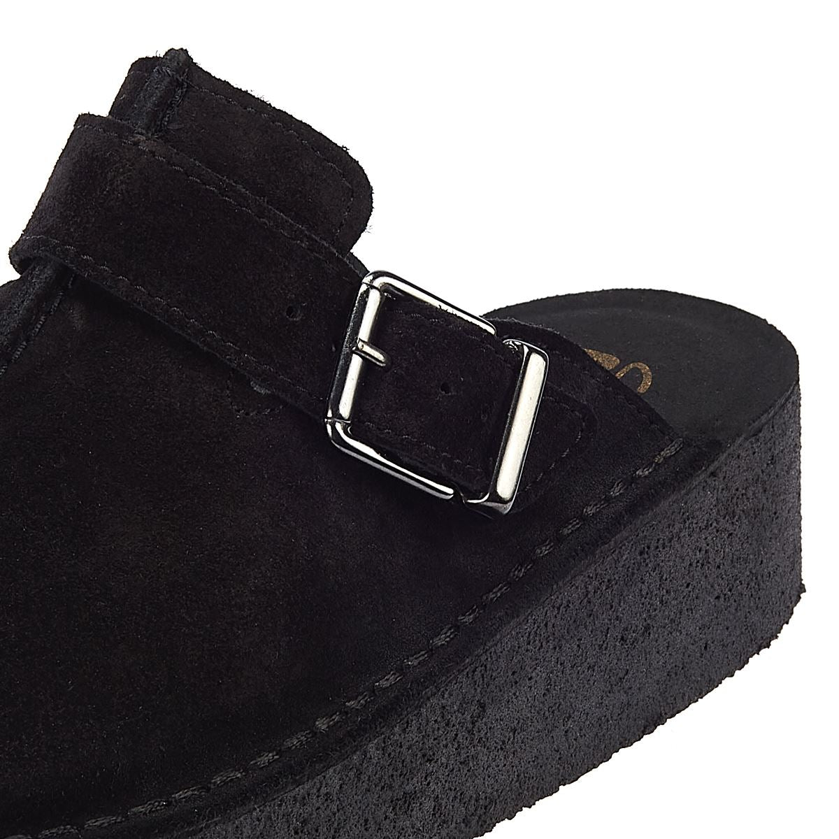 Clarks Originals Wedge Mule Damen Schwarze Farbe Wildleder Clogs